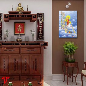 Tranh phật giáo tây phương tiếp dẫn a di đà